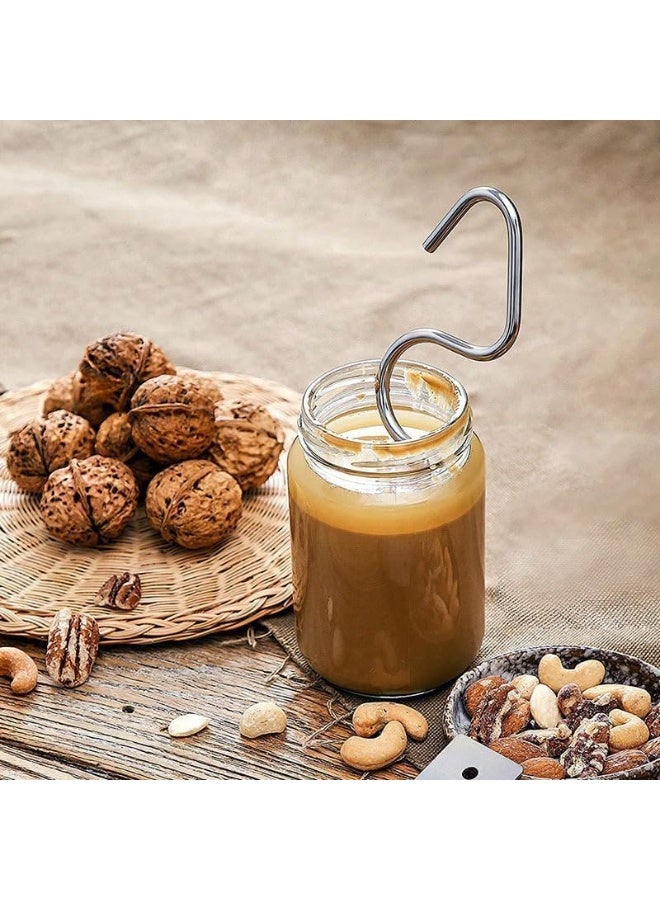 خلاط زبدة الفول السوداني من الفولاذ المقاوم للصدأ - يستخدم لتحريك مجموعة متنوعة من زبدة المكسرات في الجرار ، وخلط بسهولة الفول السوداني وزبدة اللوز وأكثر من ذلك لإنشاء أنواع زبدة المكسرات اللذيذة - Image 2